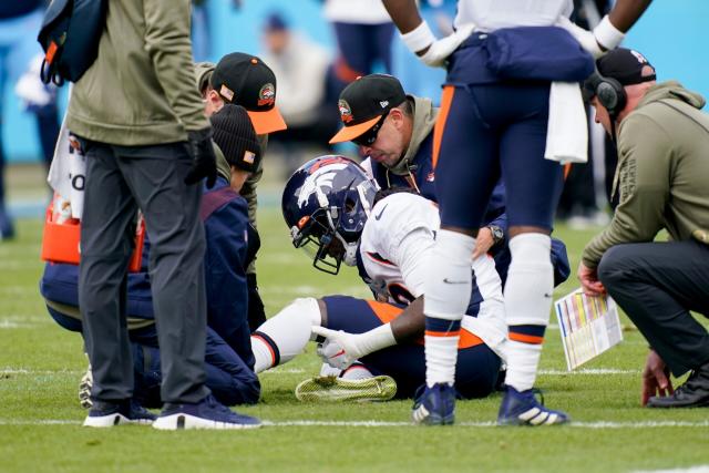 Broncos' WR Jerry Jeudy Carted Off The Field From Practice