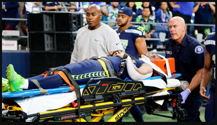 Seahawks' Cade Johnson Stretchered Off To The Hospital